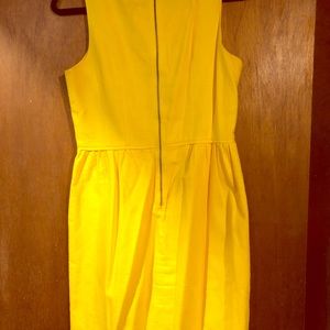 Yellow J crew sleeveless dress size 8
